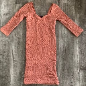 🤑🙌🏽 3/$30 2B Bebe bodycon knit peach nude dress